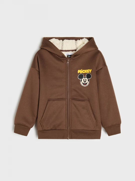 Obrázek produktu Sinsay - Rozpinana bluza z kapturem Mickey Mouse - brązowy