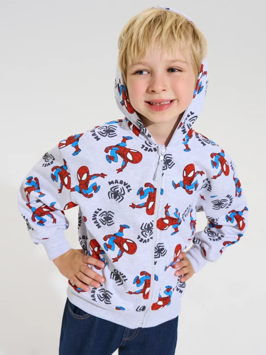 Obrázek produktu Sinsay - Rozpinana bluza z kapturem Spider-Man - szary