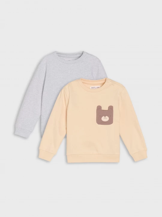 Obrázek produktu Sinsay - Bluzy 2 pack - kremowy