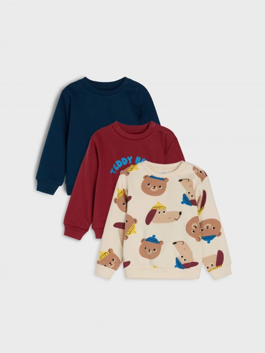 Obrázek produktu Sinsay - Bluzy 3 pack - kremowy