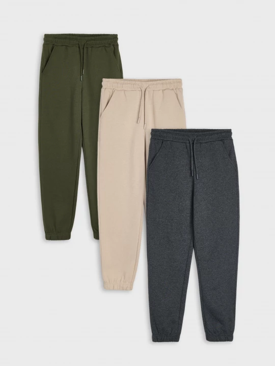 Obrázek produktu Sinsay - Spodnie dresowe jogger 3 pack - wielobarwny