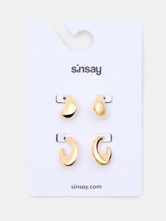 Obrázek produktu Sinsay - Sada náušnic 2 pack - zlatá