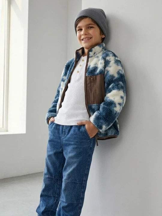 Obrázek produktu Sinsay - Kurtka sherpa ze wzorem tie dye - wielobarwny
