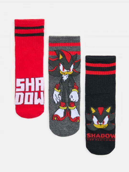 Obrázek produktu Sinsay - Skarpetki z bawełną 3 pack Sonic the Hedgehog - czerwony