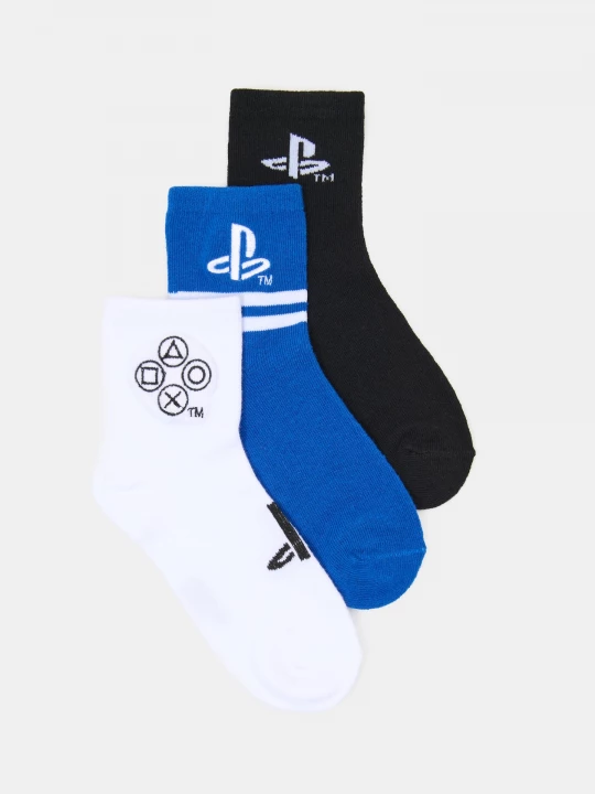 Obrázek produktu Sinsay - Skarpetki z haftem 3 pack PlayStation - wielobarwny