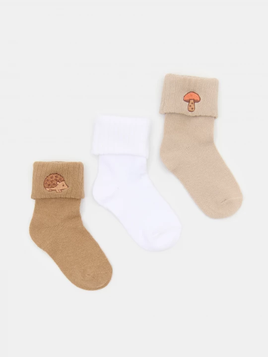 Obrázek produktu Sinsay - Skarpetki z motywem jesiennym 3 pack - wielobarwny