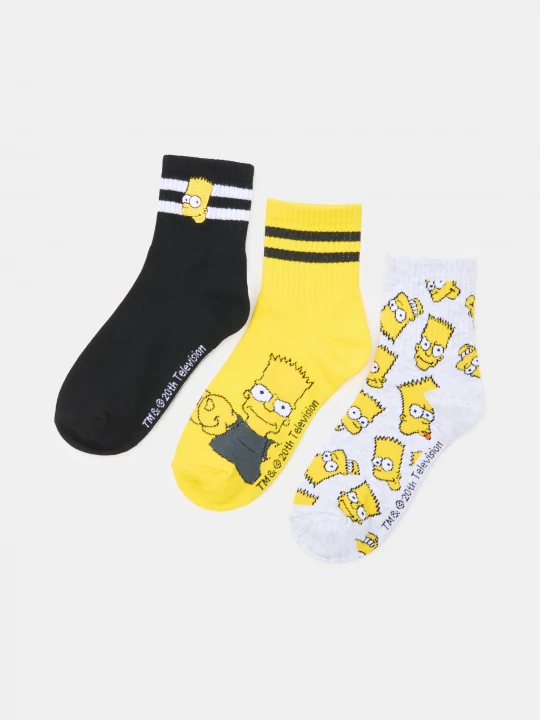 Obrázek produktu Sinsay - Skarpetki z nadrukiem The Simpsons 3 pack - wielobarwny