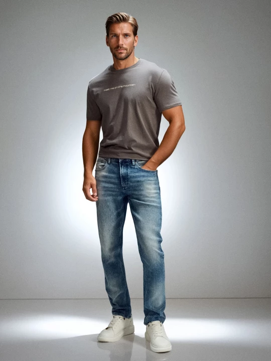 Obrázek produktu Sinsay - Slim fit džíny s efektem praní - modrá