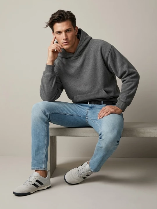 Obrázek produktu Sinsay - Slim fit džíny s efektem praní - modrá