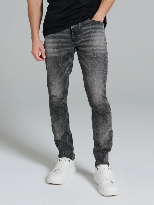 Obrázek produktu Sinsay - Slim fit džíny s efektem praní - šedá