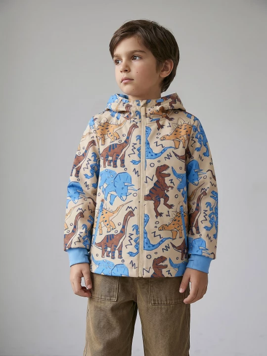 Obrázek produktu Sinsay - Kurtka softshell z odblaskowymi elementami i motywem dinozaurów - wielobarwny