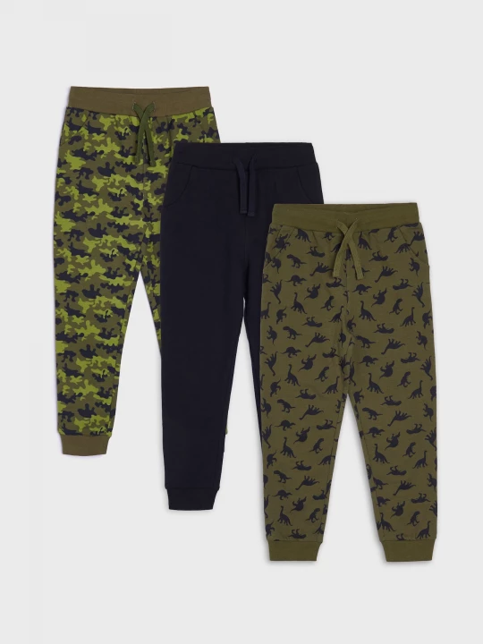 Obrázek produktu Sinsay - Spodnie dresowe 3 pack - khaki