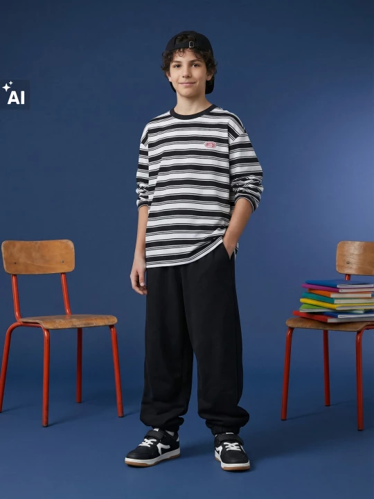 Obrázek produktu Sinsay - Spodnie dresowe baggy oversize - czarny