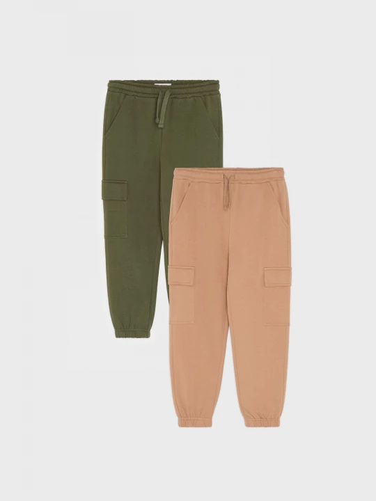 Obrázek produktu Sinsay - Spodnie dresowe joger loose fit z kieszeniami cargo 2 pack - wielobarwny