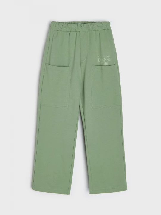 Obrázek produktu Sinsay - Spodnie dresowe wide leg - zielony