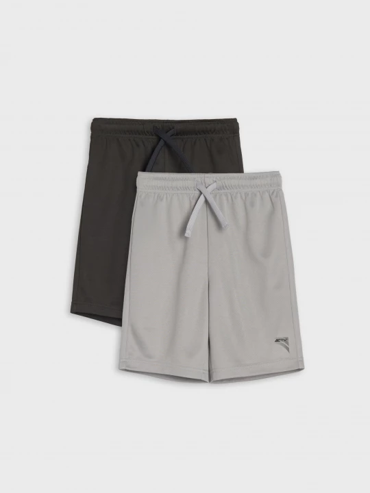Obrázek produktu Sinsay - Szorty sportowe z odblaskowymi elementami Active 2 pack - szary