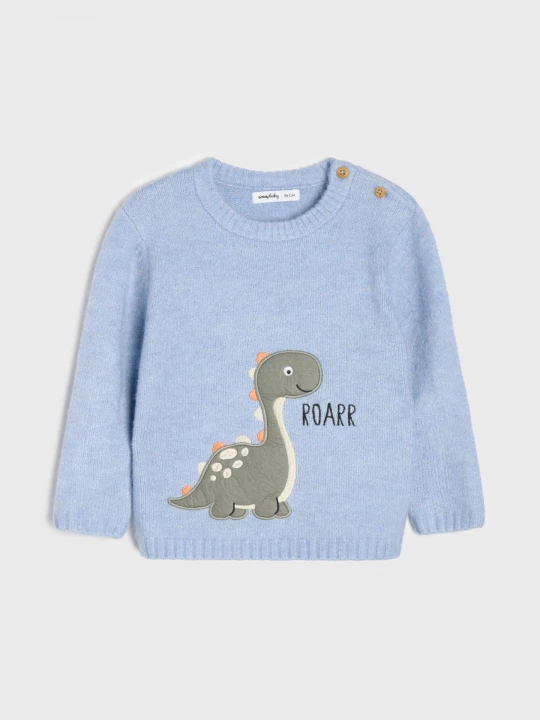 Obrázek produktu Sinsay - Sweter z motywem dinozaura - fioletowy
