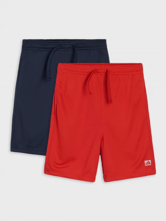 Obrázek produktu Sinsay - Szorty sportowe z odblaskowym nadrukiem Active 2 pack - granatowy