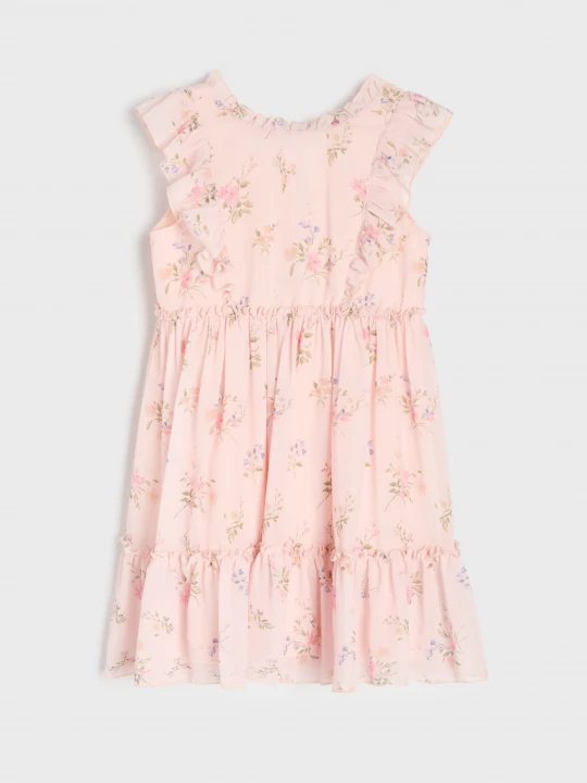 Obrázek produktu Sinsay - Tylová babydoll šaty s květinovým vzorem - růžová