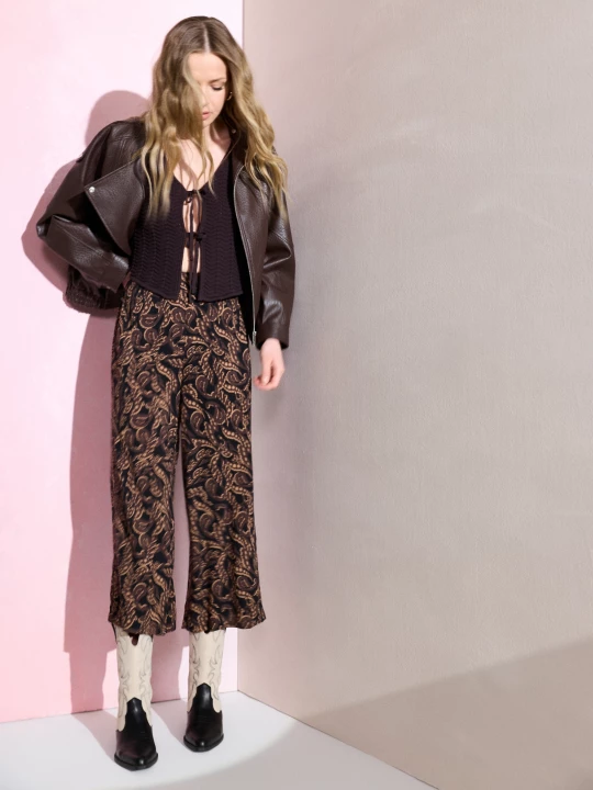 Obrázek produktu Sinsay - Viskózové kalhoty culotte s paisley vzorem - vícebarevná