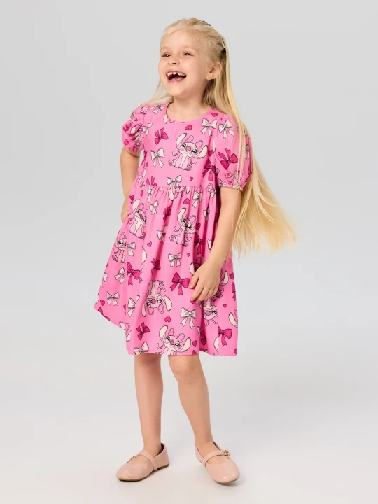 Obrázek produktu Sinsay - Viskózové šaty ve stylu babydoll Lilo & Stitch - růžová
