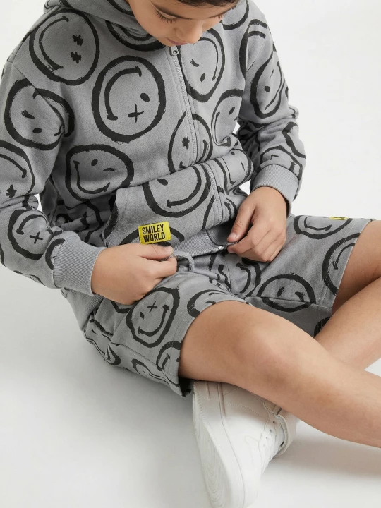 Obrázek produktu Sinsay - Szorty loose fit SmileyWorld® - szary