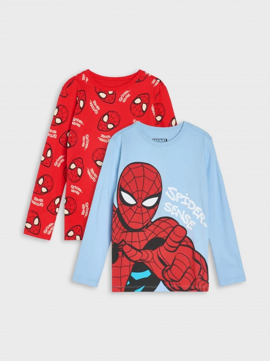 Obrázek produktu Sinsay - Zestaw koszulek z długim rękawem Spider-Man 2 pack - wielobarwny