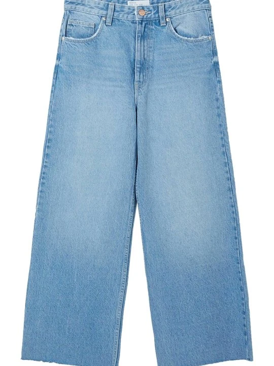 Obrázek produktu Široké džíny Bershka modrá