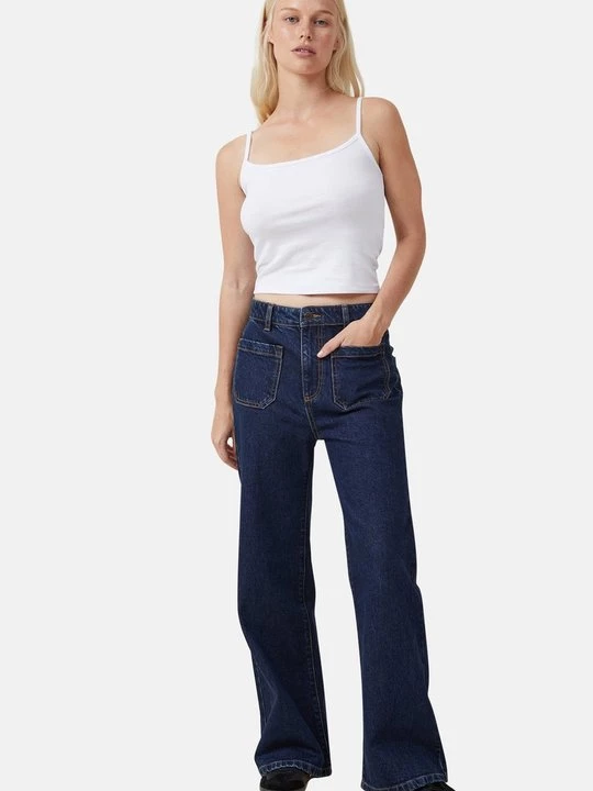Obrázek produktu Široké džíny Cotton On tmavomodrý denim
