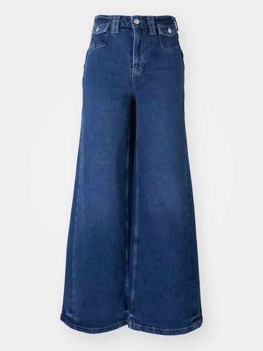 Obrázek produktu Široké džíny Free People tmavomodrý denim
