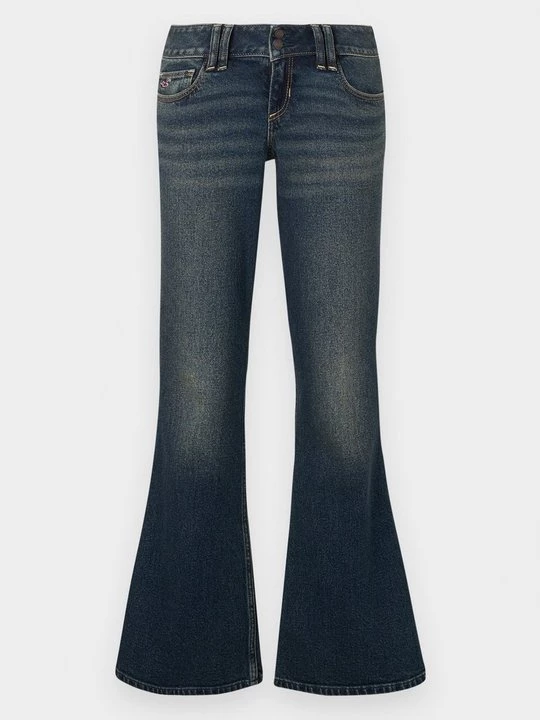 Obrázek produktu Široké džíny Hollister Co. tmavomodrý denim
