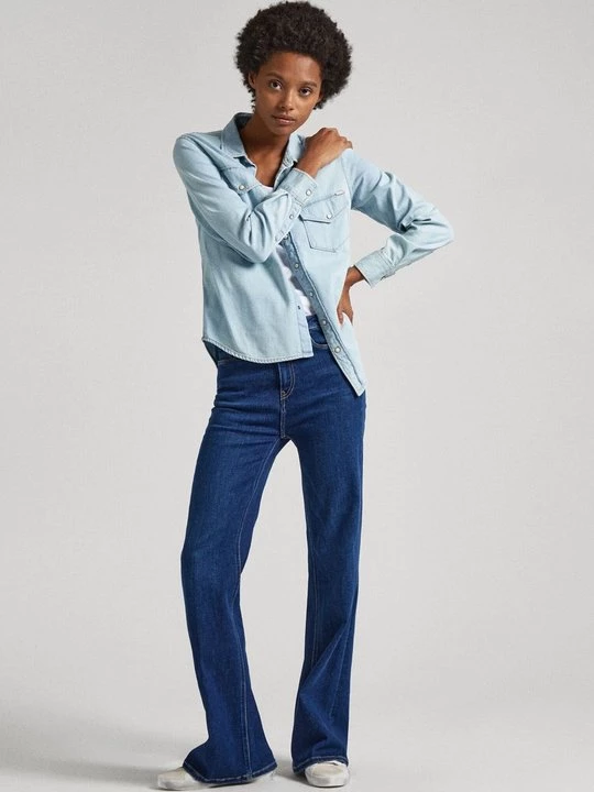 Obrázek produktu Široké džíny Pepe Jeans tmavomodrý denim