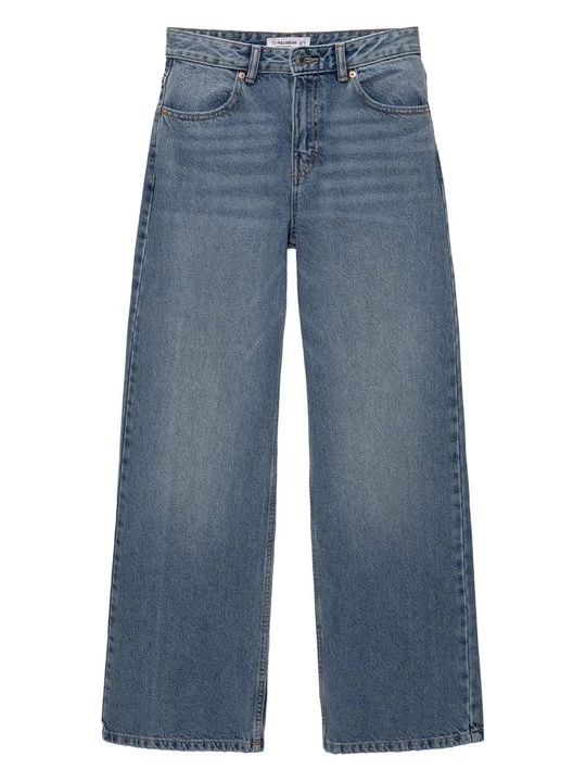 Obrázek produktu Široké džíny PULL&BEAR modrá