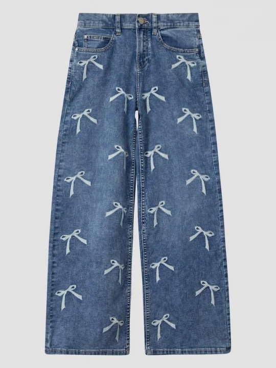 Obrázek produktu Široké džíny s výšivkou / regular fit / mid rise s.Oliver modrá