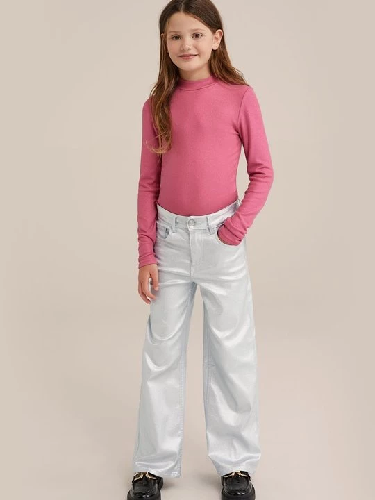 Obrázek produktu Široké džíny WE Fashion stříbrná barva