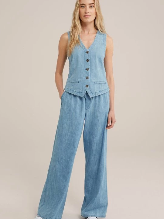 Obrázek produktu Široké džíny WE Fashion světle modrá