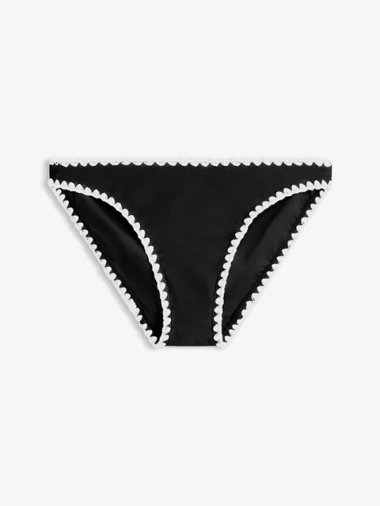 Obrázek produktu Skąpe figi bikini z haftem BonPrix czarny