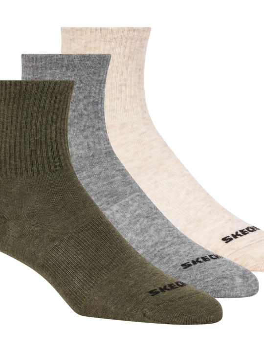 Obrázek produktu Skechers Chlapci 3 Pack Boys' Crew Cotton ponožky v Zelený, Velikost Poloviční