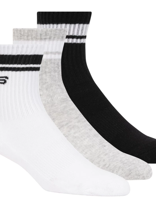 Obrázek produktu Skechers Chlapci 3 Pack Boys' Crew ponožky v Bílý/Černá, Velikost Poloviční