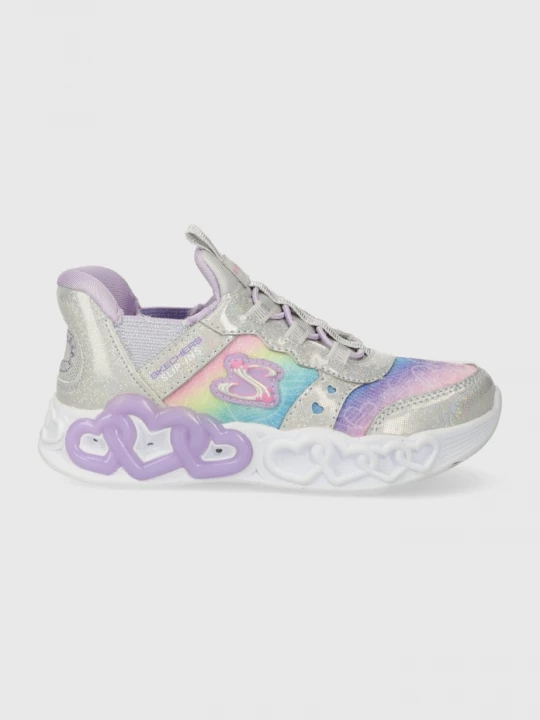 Obrázek produktu Skechers Dětské sneakers boty Skechers INFINITE HEART LIGHTS ETERNAL SHIMMER stříbrná