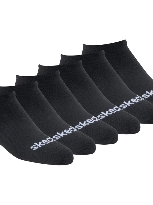 Obrázek produktu Skechers Dívky 6 Pack No Show Cotton ponožky v Černá, Velikost Malý