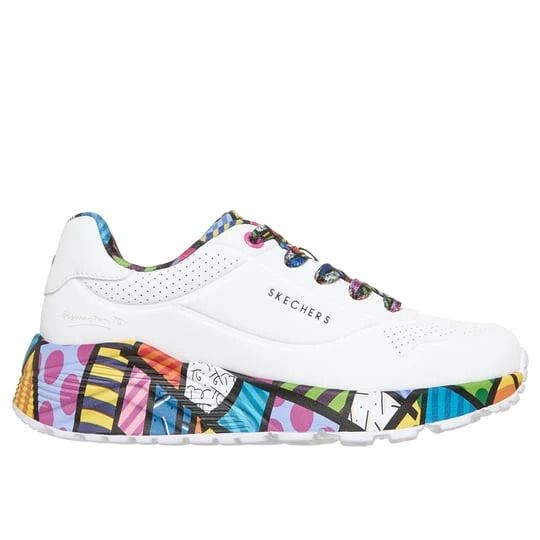 Obrázek produktu Skechers Dívky Britto: UNO Lite - Britto Landscape Shoes v Bílá, Pratelné v pračce