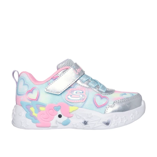 Obrázek produktu Skechers Dívky S-Lights: Unicorn Charmer - Lil Heart Sparkles Shoes v Stríbrná