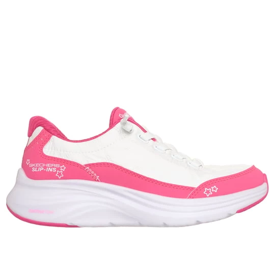 Obrázek produktu Skechers Dívky Slip-ins: Contour Foam - Cozy Fit Shoes v Bílý / Sytě Růžová, Pratelné v pračce