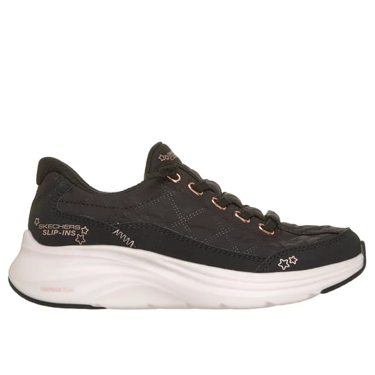 Obrázek produktu Skechers Dívky Slip-ins: Contour Foam - Cozy Fit Shoes v Černá / Růžové Zlato, Pratelné v pračce