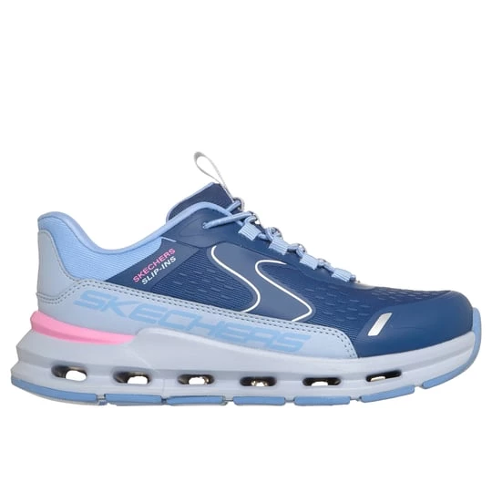 Obrázek produktu Skechers Dívky Slip-ins: Glide-Step - Vista Lane Shoes v Tmave Modrá / Brcálová, Pratelné v pračce