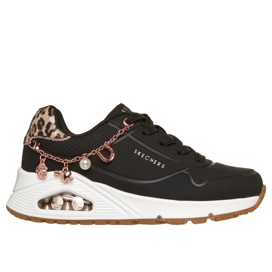 Obrázek produktu Skechers Dívky UNO Gen1 - Leopard Rockstar Teniska v Černá / Leopardí