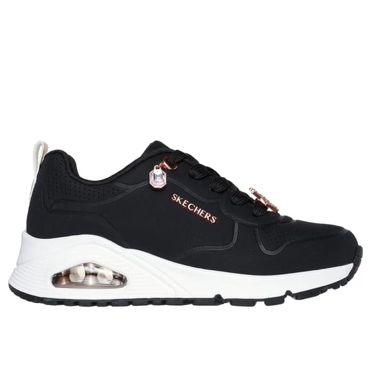 Obrázek produktu Skechers Dívky UNO Gen1 - Trendy Jewels Shoes v Černá / Růžové Zlato