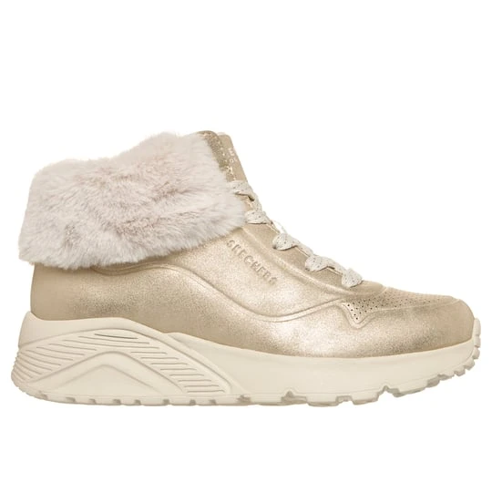 Obrázek produktu Skechers Dívky UNO Lite - Cute Fur You Boty v Zlatá Barva, Pratelné v pračce