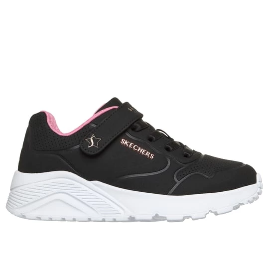 Obrázek produktu Skechers Dívky UNO Lite - Star Icon Shoes v Černá / Růžové Zlato, Pratelné v pračce